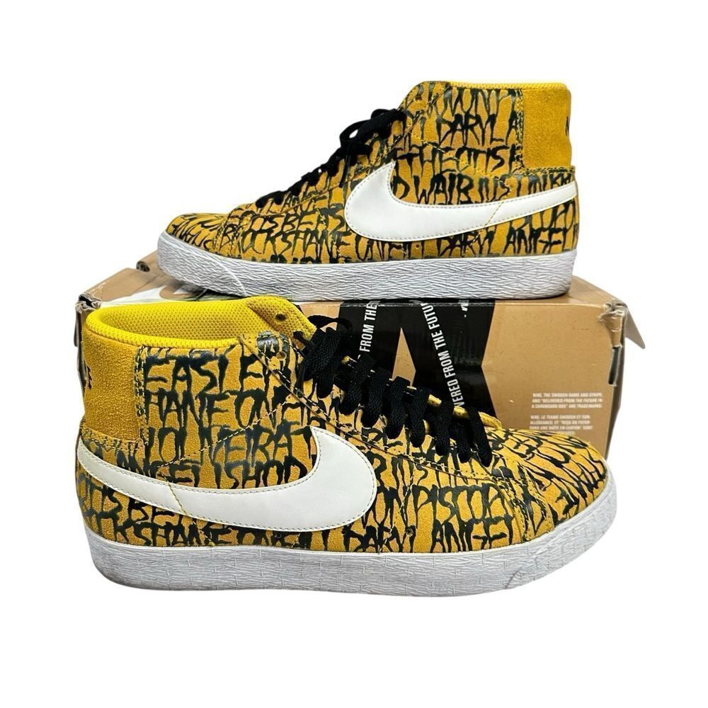 Nike Blazer SB Premium Neckface 603639 710 Tour Yellow/White-Black Size 9.5